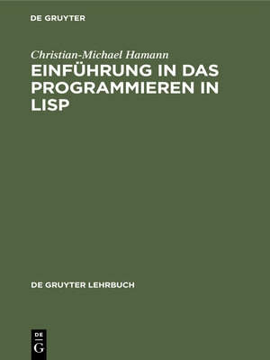 cover image of Einführung in das Programmieren in LISP